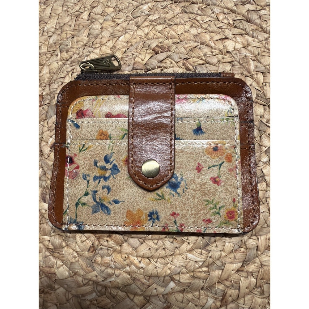 PATRICIA NASH Cassis Leather ID Credit Card Case Prairie Rose Wallet